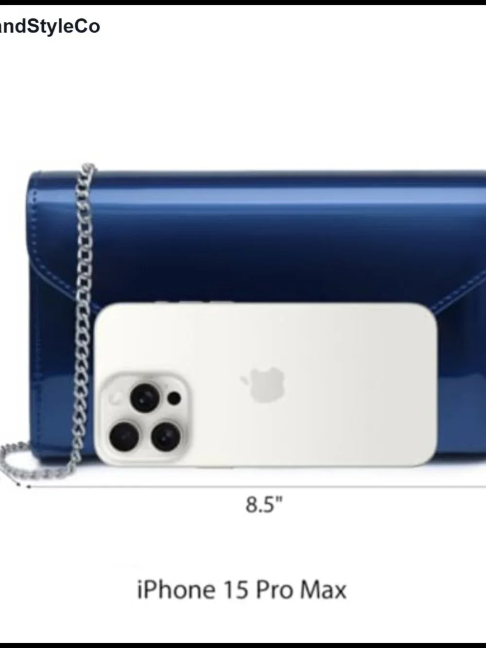 Vegan Leather Evening Clutch Purse with Detachable Chain Strap